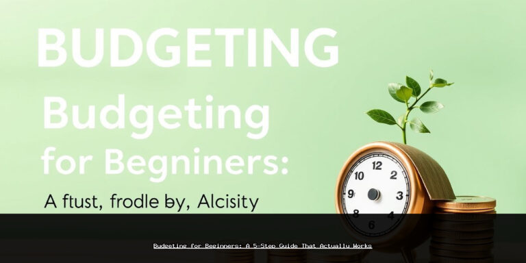 Budgeting for Beginners: A 5-Step Guide That Actually Works