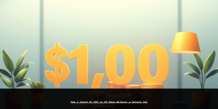 How I Saved $1,000 in 60 Days Without a Second Job